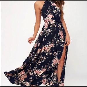 Lulus midnight blue floral